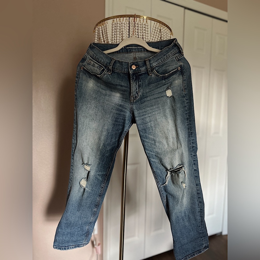 Old Navy distressed Blue Boyfriend Jeans
